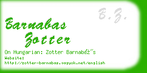 barnabas zotter business card